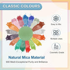uxcell 10g/0.35oz Cosmetic Grade Mica Powder, 600 Mesh Mica Powder Natural Resin Epoxy Pigment Powders for Casting Resin, Candle Dye, DIY Nail Polish and Lip Gloss, Light Green