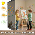 LEMON CLOUD One Way Window Privacy Film See Out Not in Reflective Mirror UV Window Cling Sun Blocking Heat Control Glare Control with Tools,17.5 Inch x 78.7 Inch