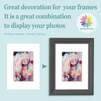 MBC Mat Board Center, 5 Pack 5x7 for 3.5x5 White Picture Mats Frame Mattes, Bevel Cut, Acid Free, 4-ply Thickness