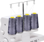 Tortoise 4 Cones of 3000 Yards Each Spool Thread for All Purpose, Serger, Overlock, Quilting, Sewing Machine - 40S/2 Dark Green 100% Polyester