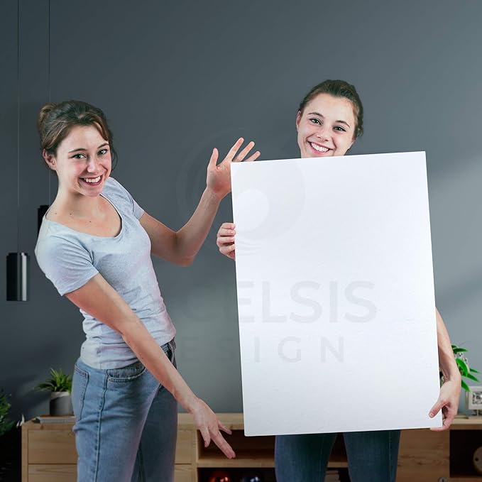 White Foam Board 18 x 24 x 1/8" (3mm) Inch, 15 Pack Acid-Free Foam Core Poster Board Sheets for Art, Crafts, Presentation, Vision Board, Signboard, and Party Decorations