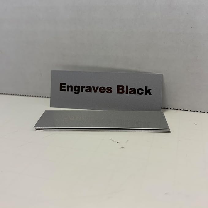 Blank Metal Plates for Laser Engraving - 4 Pack | Aluminum Sheets 0.020" Thick | CO2, Diode, Fiber Laser Compatible | Multiple Sizes & Colors (Silver (engraves black), 1x4.25 inch)