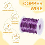uxcell 16 Gauge / 1.5mm Anodized Aluminum Wire for Jewelry Craft Making, 102 Feet Bendable Flexible Wire for DIY Home Decor Gardening Sculpture, Purple