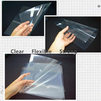 BANLTRE 32 Pieces 6 mil Transparency Blank Template Material Stencils Mylar for Cutting Paper Clear Sheet 12 × 12 inch (32-6 mil)