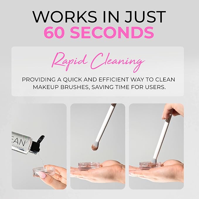 ISOCLEAN Professional Brush Cleaner 6 fl oz - Easy Pour Makeup Brush Cleaner for Cosmetic Tools, Cleans Bristles, Scented No-Rinse Formula Dries in 60 Seconds, Vegan, Not Tested on Animals