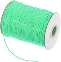 MECCANIXITY Waxed Cord 1.2mm Waxed Polyester Cord 175 Yard Wax String for Bracelet Making,Necklaces, Beading,Jewelry Making and DIY Crafts(Bright Green)