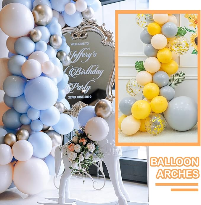 Balloon Arch Kit - 98.4ft DIY Balloon Garland Strip with 600Pcs Clear Glue Point Dots, Removable Adhesive Tape for Balloon Arch Decorations, Wedding & Craft Decor