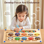 Magnetic Color and Number Maze-Montessori Toys for 3 4 5 Year Old, Educational Wooden Puzzle Board for Preschool Learning, Fine Motor Skills Toy for Toddler, Counting Matching Games for Boys Girls