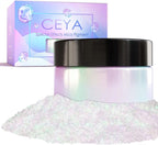 Ceya Chameleon Mica Powder, 1.8oz/ 50g Aurora Chrome Nail Powder, Cosmetic Grade Pearlescent Effect Color Shift Pigment for Epoxy Resin, Makeup, Nail Polish, Soap Dye, Candle Making, Craft,Slime,Paint