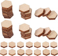 HEALLILY Wood Pieces, 200PCS Hexagon Wood Shape Beech Hexagonal Cutout Shapes Mosaic Tile Ornaments Embellishment DIY Crafts Decorations for Wedding Birthday Christmas (10mm)