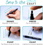 Utillo Craft White+Black Paint Pen (8-Pack) Medium Tip Made in Japan | Bold Color+100% Coverage | For Rock, Wood, Glass, Paper, Fabric, Canvas, Metal and More! | 2-3mm Paint Pens | Acrylic Paint Pens