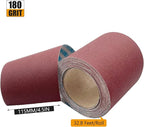 180 Grit Emery Cloth Roll, 4.5 Inch Wide 32.8 Ft Long (Equals 1/4 Sheet Sandpaper 71 Pcs) Abrasive Sandpaper Rolls for Metal Automotive Wood Furniture Sanding Paper Drum Palm Sander (180 Grit)