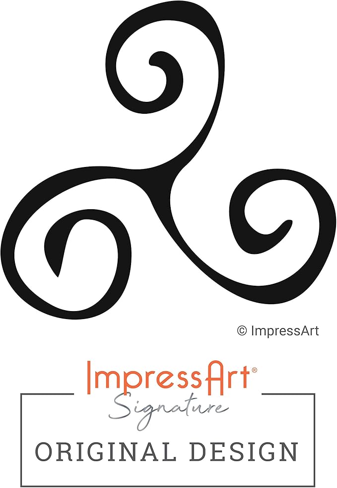 ImpressArt - Tri-Swirl Signature Metal Design Stamp, 3mm