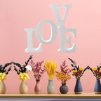 Wood Letters 4.3 Inch, White Unfinished Wood Letters for Graft, Wooden Letters for Wall Decor, Standing Letters for Bedroom, Home, Birthday, Party, DIY Graft (H)