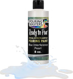 Pouring Masters Blue Interference Pearl Special Effects Acrylic Pouring Paint - Premium 8-Ounce Pre-Mixed Fluid Acrylic Paint - Fluid Art Supplies for Canvas, Wood, Paper, Tile & Rocks