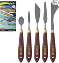 CONDA Palette Knife Painting Stainless Steel Spatula Palette Knife Oil Paint Metal Knives Wood Handle