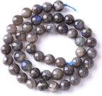 8mm 45pcs AAA Natural Labradorite Gemstone Beads for Jewelry Making Crystal Energy Stone Healing Power DIY Bracelet Necklace 15"