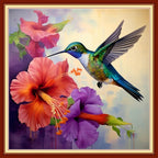 Dooxvey Cross Stitch Kits for Adults Beginners,Full Range of Cross-Stitch Stamped Kits Needlepoint Kits for Beginners Embroidery Kits 11CT Cross Stitch Patterns-Hummingbirds Gather Honey 18x18 inch