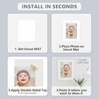 Somime 10 Pack Backing Boards, 9x12 Uncut White Mats Matboards, Acid-Free Backerboards for Art Prints, Ideal for Photos, Pictures, Prints, and Frames