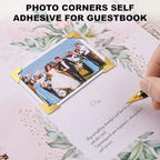 CHIALLCO Photo Corners 120 Pcs Gold Self-Adhesive Picture Mounting Corner Stickers for DIY Scrapbook, Acid Free Photo Mounting Corners for Photo Album, DIY Scrapbook Stickers, Memory Books, Diary
