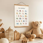 ZTGDA Alphabet Numbers Poster Set of 2, Alphabet Numbers Wall Art, ABC Banner Poster, Banner Wall Hanging Decor for Toddler Room Playroom Nursery Wall Classroom Decor (12x16inch ABC&123)