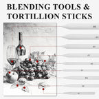 Aenir Blending Stumps for Drawing, Tortillons Blending Stumps Set of 13 Pack with Sandpaper Pencil Sharpener, Paper Art Blenders Tools for Charcoal, Graphite, Drawing Tools for Artists. (13)