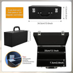 Card Storage Box for Trading Cards，3300+ Card Deck Case for Trading Cards,Leather Closure Commander Card Storage Box,Protectors Fit for YuGiOh, MTG and Sport Cards. (Black, 3300+)