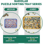16.9" x 12" Extra-Large Puzzle Sorting Trays Stackable, 6 Pack Puzzle Sorter for Sorting 2000/3000/5000 Puzzle Pieces