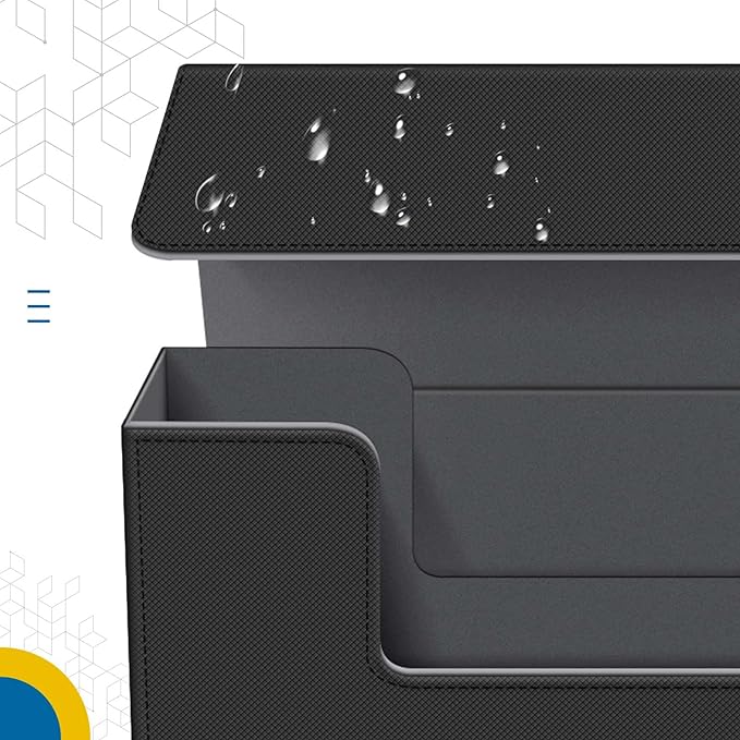 Card Deck Case for Trading Cards, Leather Magnetic Closure Commander Card Storage Box Holding 600+ Sleeved Cards Fit for YuGiOh, MTG and Sport Cards (1000 Card Deck Case)