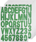 Starboling Letter Stickers,2 inch 8 Sheets Green Alphabet Sticker,Self Adhesive Vinyl Letter Stickers Mailbox Numbers,for Arts Crafts Outdoor Sign Poster Mailbox Sign Doors Mailboxes Car Truck