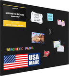 Diamond Life Magnetic Board - Memo & Vision Board for Home, Office, and Classroom - Magnet Board for Kids - Pre-drilled Mounting Screws Included (Black 36"x48")