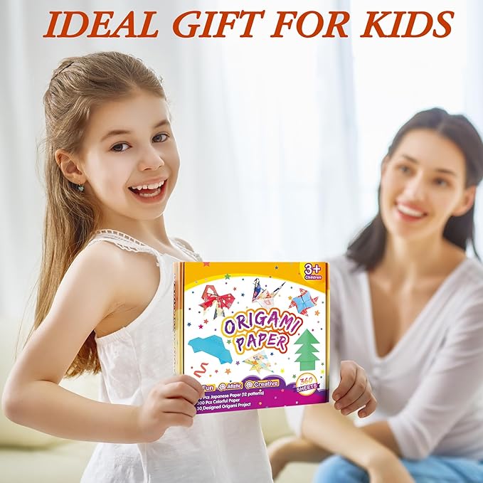 Pigipigi Kids Craft Origami Paper Kit for Kids Ages 5-8 8-12, with Guiding Book, 360 Sheets DIY Art and Crafts Supplies,Colorful Folding Papers Set Projects Gifts Activity for Boy Girl Toys(Japanese)