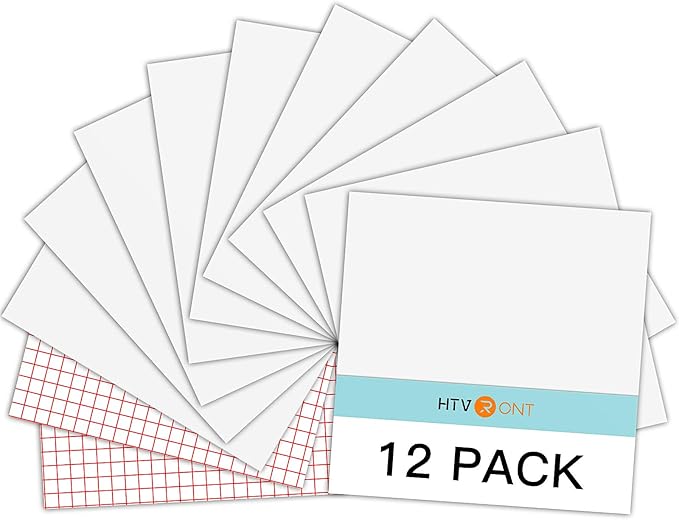 HTVRONT White Permanent Vinyl, 12 Pack Glossy White Vinyl for Cutting Machine - 10 Permanent Sheets 12" x 12"& 2 Transfer Tape Sheets for Party Decoration, Sticker, Craft Cutter, Car Decal (Glossy)