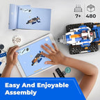 Robot J Creative Building Kit With Storage Box, 6-in-1 Programmable App Remote Control Tank STEM Learning Toy, Educational Coding Gifts for 7-12 Years Old Kids