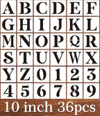 Letter Stencils for Painting On Wood,10inch Stencils Letters Alphabet Stencil Templates for Wood Wall Door Porch