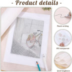 Tracing Paper Roll 24in x 75yd, White Trace Paper Pattern Paper Translucent Tracing Paper for Sewing, Drawing, Sketching, Gift Wrapping