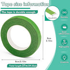 Flower Tape, Floral Tape for Bouquets, 1/2inch Green Flower Tape for Bouquet Stem Wrap Floral Arranging Craft Projects Corsages, Wedding Bouque