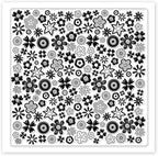 CHGCRAFT Polymer Clay Texture Sheets Cartoon Flowers Texture Stamp Sheets Silicone Texture Stamp Polymer Clay Texture Mat for Making Earrings Jewerly, Polymer Clay Earrings Tools