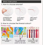 Fanxvivy Stamped Cross Stitch Kits for Adults Beginners Pillow Needlepoint Kit with Embroidery Pattern Needlework Kit Prestamped Stitches Kit 11CT Cross Stitching-Cherry Blossom Bird 18x18 inch