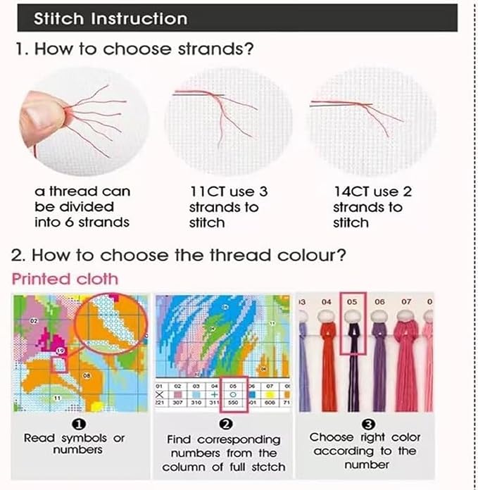 Fanxvivy Stamped Cross Stitch Kits for Adults Beginners Pillow Needlepoint Kit with Embroidery Pattern Needlework Kit Prestamped Stitches Kit 11CT Cross Stitching-Flower Tiger 18x18 inch