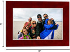 8x10 Mat Bevel Cut for 5.5x8.5 Photos - Acid Free Bright Red Suede Precut Matboard - For Pictures, Photos, Framing - 4-ply Thickness