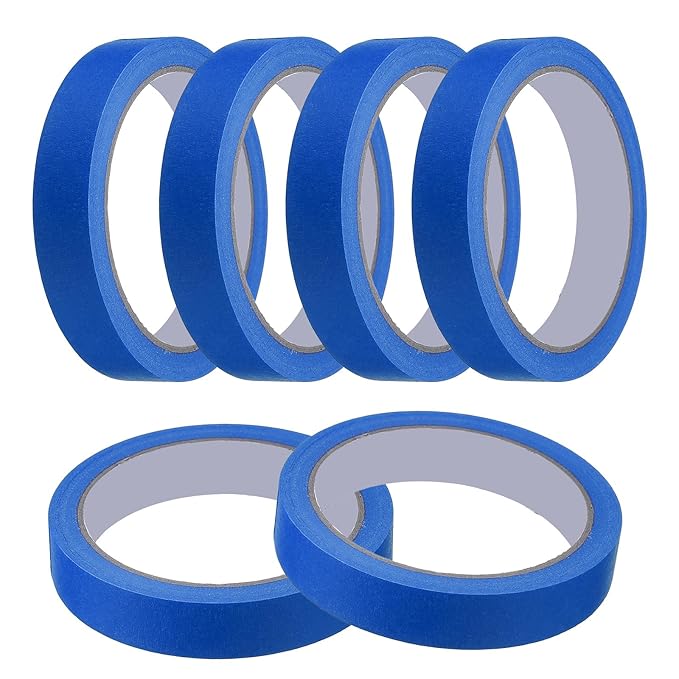 MECCANIXITY Masking Tape 0.7 Inch x 21 Yard Painter's Tape Blue Paint Tapes for DIY Crafts Arts Drawing Decoration Labeling Car Painting Artist Teachers, Pack of 6