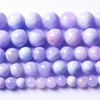 Galaxy Starry Purple Persian Jade Stone Beads Gem Round Loose Beads for Jewelry Making DIY Bracelet 72pcs 10mm 2 Strands 32"