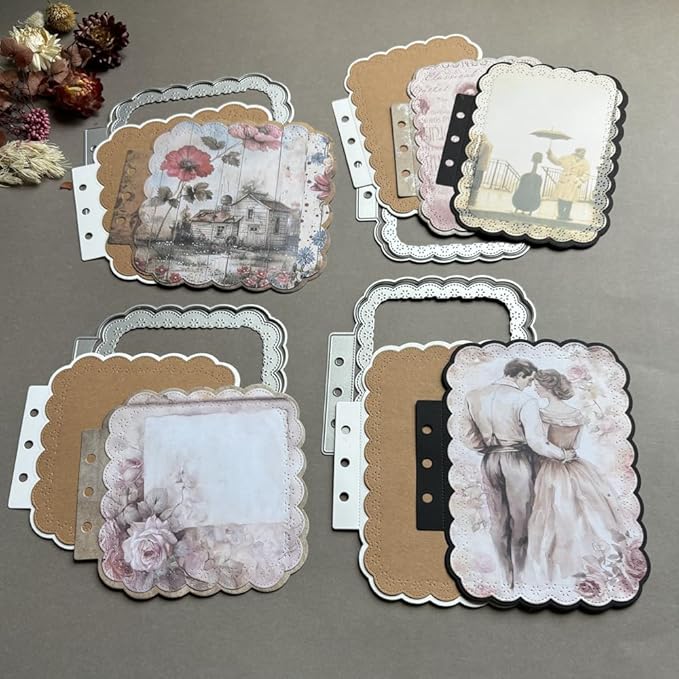 Square Lace Loose-Leaf Die Cuts for Card Making, Background Cutting Dies DIY Album Scrapbooking Decor Paper Craft Metal Die Cuts Party Wedding Decorations