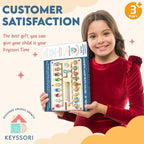 Magnetic Maze Board for Kids Age 3-5, Montessori Educational Wooden for All Toddlers 3 Busy Board, Preschool Learning Adventure, Fine Motor Skills, Fruits Colors Puzzle, Autism-Friendly Toy