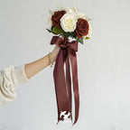 HUIHUANG Burgundy Ribbon 2 inch Double Side Burgundy Satin Fabric Ribbon for Crafts, Bows Making, Flower Bouquet Wrap, Gift Wrapping, Wedding Decor, Home Decor, Hairs-25 Yards/Roll