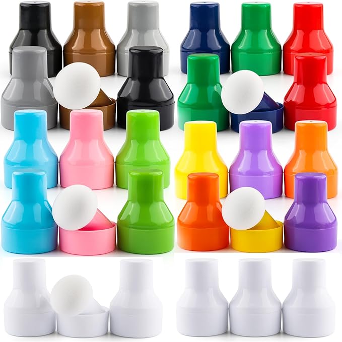 30PCS / Sets Ink Applicator with Storage Cases,Paper Pouncers for Direct Ink Application On Crafts Projects Easily,Inking Sponge for Stamp Ink Distressing, Blending Card Making Crafting Tools