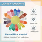 uxcell 10g/0.35oz Cosmetic Grade Mica Powder, 600 Mesh Mica Powder Natural Resin Epoxy Pigment Powders for Casting Resin, Candle Dye, DIY Nail Polish and Lip Gloss, Lemon Yellow