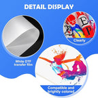 ZEHRAI 50 Sheets DTF Transfer Film 8.5" x 11" Double Sided Matte, Clear Cold Peel, Direct to Film Heat Transfer Film for All Fabric and Colors T-Shirts Textile