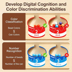 Magnetic Color and Number Maze-Montessori Toys for 3 4 5 Year Old, Educational Wooden Puzzle Board for Preschool Learning, Fine Motor Skills Toy for Toddler, Counting Matching Games for Boys Girls